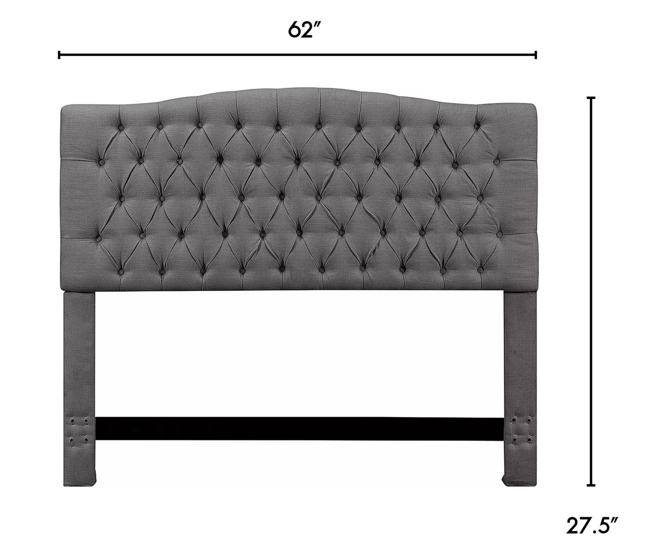 Gray Celeste Upholstered Queen Headboard 7 Gray Celeste Upholstered Queen Headboard - Image 5
