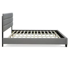 Gray Hudson King Upholstered Linen Fabric Bed -Home Furniture 810513494 12