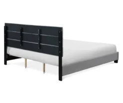 Gray Hudson King Upholstered Linen Fabric Bed -Home Furniture 810513494 13