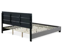 Gray Hudson King Upholstered Linen Fabric Bed -Home Furniture 810513494 14