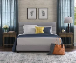 Gray Hudson King Upholstered Linen Fabric Bed -Home Furniture 810513494 4