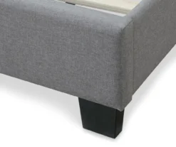 Gray Hudson King Upholstered Linen Fabric Bed -Home Furniture 810513494 8