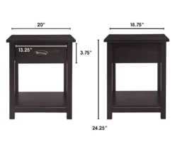 Baily Black Nightstand -Home Furniture 810513516 4