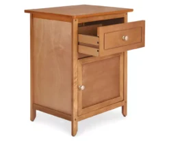Alcott Light Brown Side Table With Drawer -Home Furniture 810513518 4