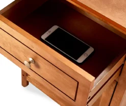 Alcott Light Brown Side Table With Drawer -Home Furniture 810513518 6