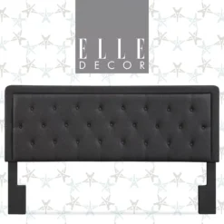 Charcoal Gray Amery Upholstered King Headboard 25 Charcoal Gray Amery Upholstered King Headboard -Home Furniture 810513527