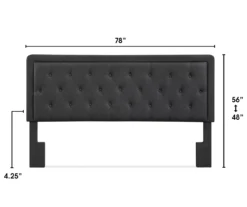 Charcoal Gray Amery Upholstered King Headboard 24 Charcoal Gray Amery Upholstered King Headboard -Home Furniture 810513527 4