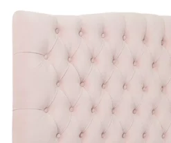 French Blush Pink Celeste Upholstered Queen Headboard -Home Furniture 810513529 5