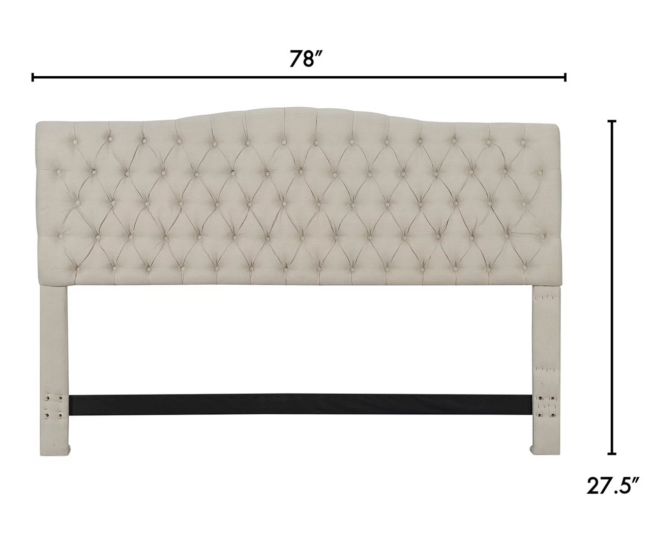 Beige Celeste Upholstered Linen King Headboard 7 Beige Celeste Upholstered Linen King Headboard - Image 5