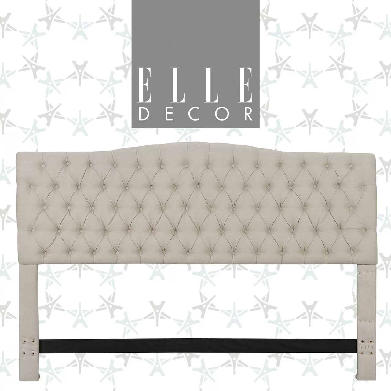 Beige Celeste Upholstered Linen King Headboard 8 Beige Celeste Upholstered Linen King Headboard - Image 6