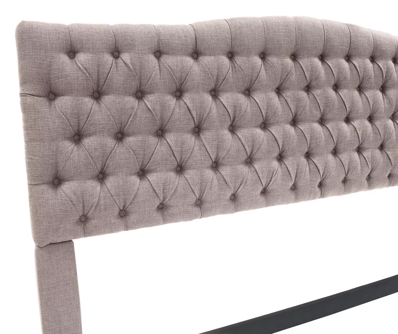 Brown Upholstered Linen King Headboard 5 Brown Upholstered Linen King Headboard - Image 3