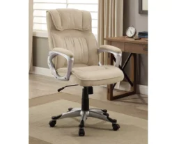 Fawn Tan Linen Executive Office Chair 15 Fawn Tan Linen Executive Office Chair -Home Furniture 810513549 3