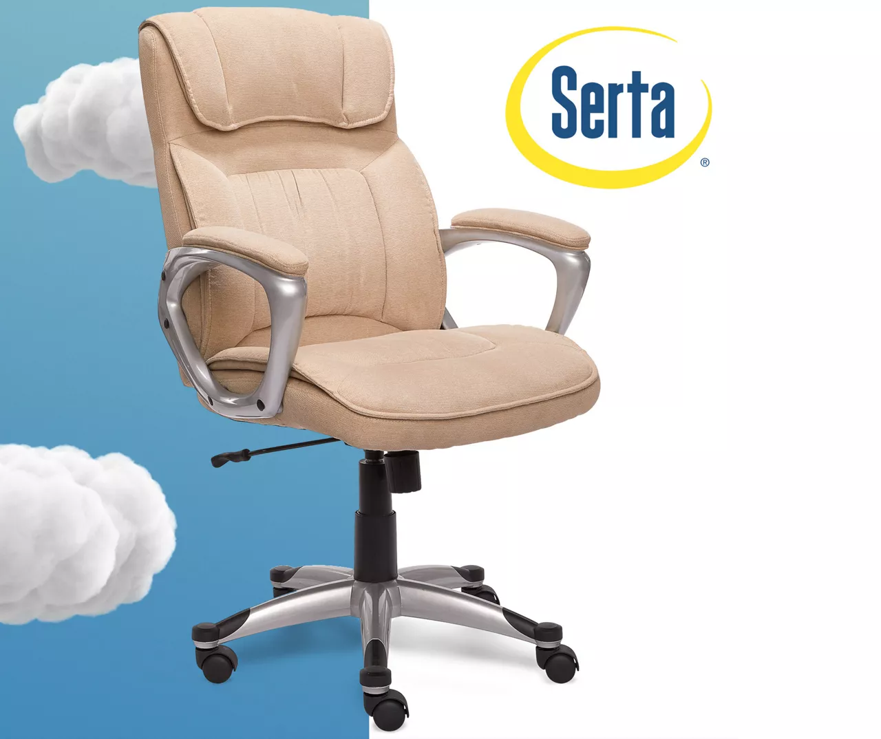 Fawn Tan Linen Executive Office Chair 10 Fawn Tan Linen Executive Office Chair - Image 8