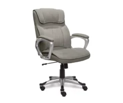Glacial Gray Linen Executive Office Chair 11 Glacial Gray Linen Executive Office Chair -Home Furniture 810513550 2