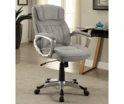 Glacial Gray Linen Executive Office Chair 15 Glacial Gray Linen Executive Office Chair -Home Furniture 810513550 3