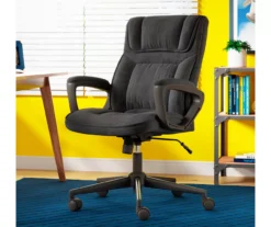 Hannah Charcoal Gray Microfiber Office Chair 24 Hannah Charcoal Gray Microfiber Office Chair -Home Furniture 810513553 A0 12