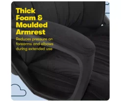 Hannah Charcoal Gray Microfiber Office Chair 29 Hannah Charcoal Gray Microfiber Office Chair -Home Furniture 810513553 A0 7