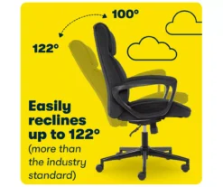 Hannah Charcoal Gray Microfiber Office Chair 28 Hannah Charcoal Gray Microfiber Office Chair -Home Furniture 810513553 A0 8