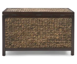 Rustic Black Wicker Storage Trunk -Home Furniture 810513555 15