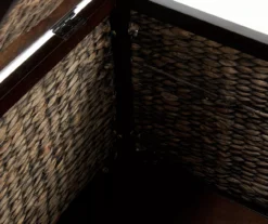 Rustic Black Wicker Storage Trunk -Home Furniture 810513555 8