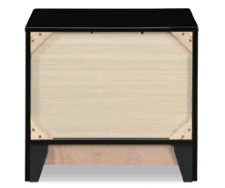 Black Hudson 2-Drawer Wood Nightstand -Home Furniture 810513557 15