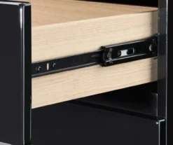 Black Hudson 2-Drawer Wood Nightstand -Home Furniture 810513557 9