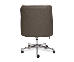 Leighton Gray Memory Foam Bonded Leather Office Chair -Home Furniture 810513560 14