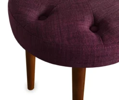 Penelope Eggplant Tufted Stool -Home Furniture 810513574 4