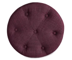 Penelope Eggplant Tufted Stool -Home Furniture 810513574 6