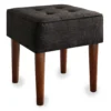 Aria Charcoal Grey Tufted Stool 2 Aria Charcoal Grey Tufted Stool -Home Furniture 810513578 2