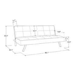 Corey Black Convertible Sofa -Home Furniture 810514243 10