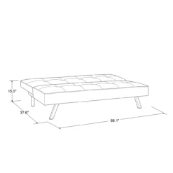 Corey Black Convertible Sofa -Home Furniture 810514243 111