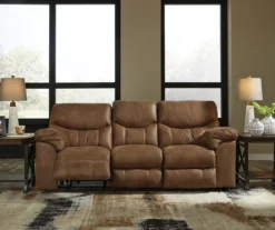 Boxberg Bark Faux Leather Reclining Sofa -Home Furniture 810519664 2