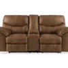 Boxberg Bark Faux Leather Reclining Console Loveseat 1 Boxberg Bark Faux Leather Reclining Console Loveseat -Home Furniture 810519667