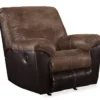 Follett Coffee Faux Leather Rocker Recliner 2 Follett Coffee Faux Leather Rocker Recliner -Home Furniture 810519692