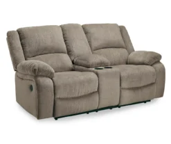 Draycoll Pewter Reclining Console Loveseat -Home Furniture 810519716 1