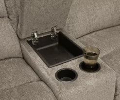 Draycoll Pewter Reclining Console Loveseat -Home Furniture 810519716 5