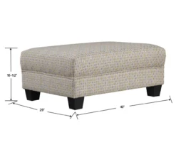 Rogers Vintage Gold Ottoman -Home Furniture 810519886 2