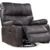 New Albany Dark Graphite Leather Look Micro Suede Swivel Reclining Glider 1 New Albany Dark Graphite Leather Look Micro Suede Swivel Reclining Glider -Home Furniture 810519941 1