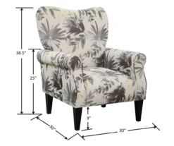 Willow River Lincoln Floral Accent Chair -Home Furniture 810519969 4