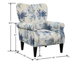 Willow River Lincoln Floral Accent Chair -Home Furniture 810519970 4