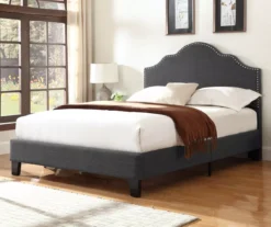 Lombard Charcoal Gray Full Upholstered Bed -Home Furniture 810519983 7