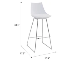 30" Thomas White Bar Stools, 2-Pack -Home Furniture 810520066 3