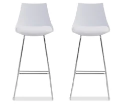 30" Thomas White Bar Stools, 2-Pack -Home Furniture 810520066 4
