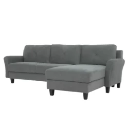 Hayward Gray Rolled Arm Sectional -Home Furniture 810524579 14
