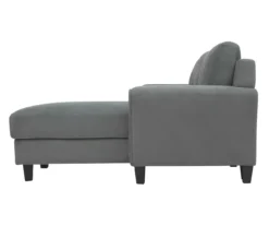 Hayward Gray Rolled Arm Sectional -Home Furniture 810524579 4