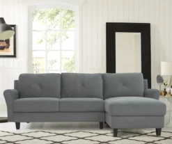 Hayward Gray Rolled Arm Sectional -Home Furniture 810524579 9