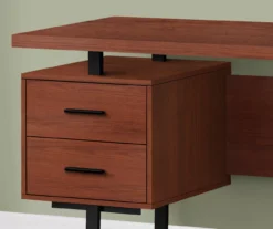 60" Cherry Woodgrain & Black Floating Desk 9 60" Cherry Woodgrain & Black Floating Desk -Home Furniture 810527325 3