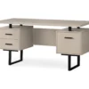 60" Taupe & Black Floating Desk -Home Furniture 810527326 2