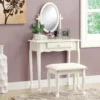 Antique White 2-Piece Mirror Vanity Set -Home Furniture 810527351 1